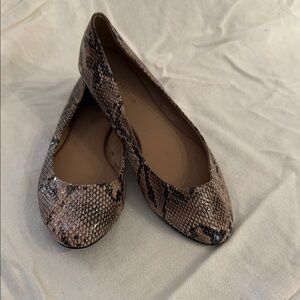 Snakeskin Patterned Women's Flats